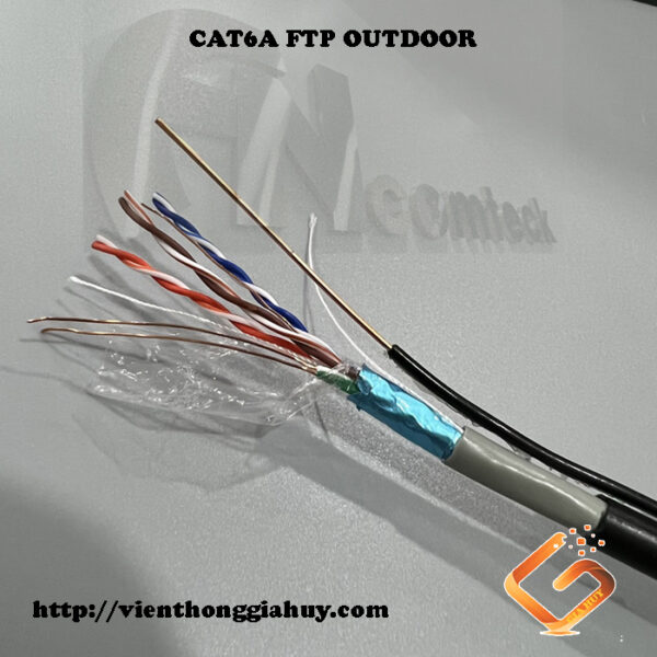 Cáp mạng CAT6A ngoài trời bọc bạc chống nhiễu FTP