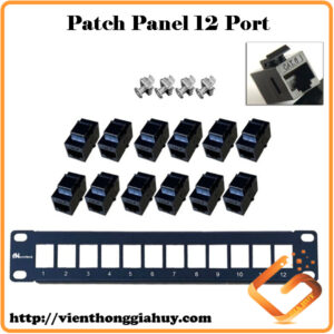 Thanh đấu nối patch panel Cat5, Cat6 đã bao gồm thanh và 24 nhân chính hãng Ancomteck