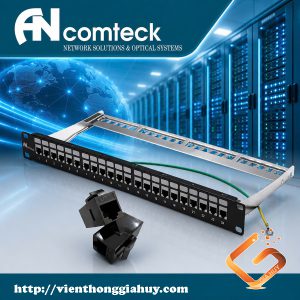 Thanh đấu nối mạng PATCH PANEL 24 cổng CAT5e mã ACT-24S1U, ACT-5U-88 ANCOMTECK