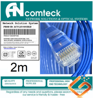DÂY NHẢY PATCH CORD CAT6 UTP 2M đầu đúc ACT-LAN-602BLD lõi đồng 100%,