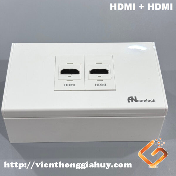 Bộ Outlet Wallplate 2 Port HDMI White