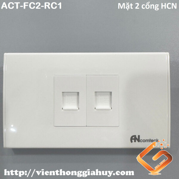 Mặt 2 cổng Ancomteck , mã ACT-FC2-RC1