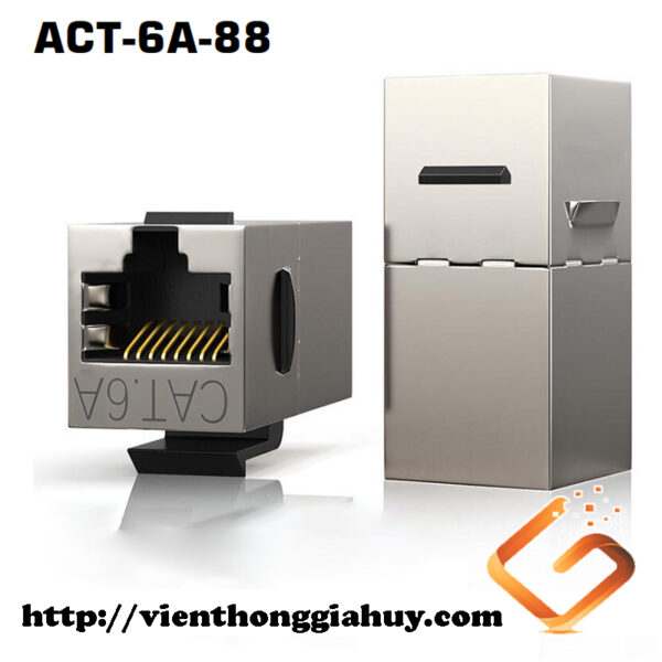 Nhân đấu nối RJ45-RJ45 CAT6A STP Shielded có chống nhiễu (100/1000) Ancomteck, ACT-6A-88