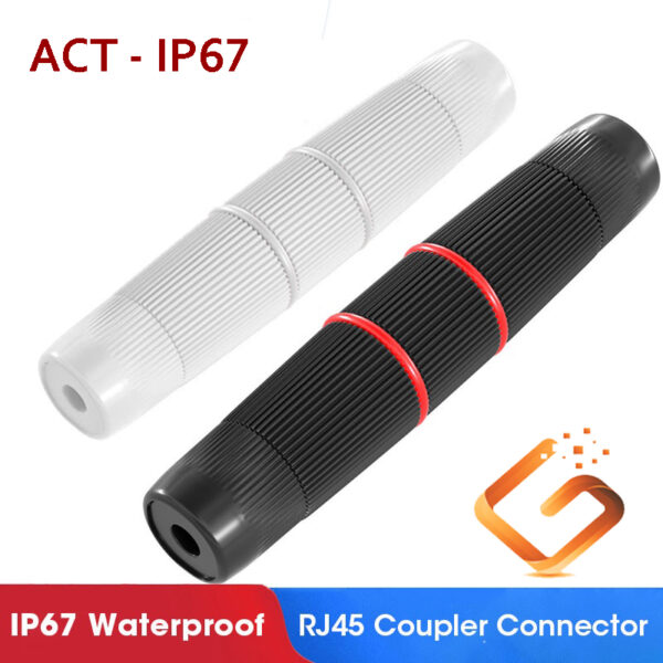Đầu Nối Dây Cáp Mạng Lan Hai Đầu Chống Nước RJ45 Cho Cat5 Cat6 ACT-IP67