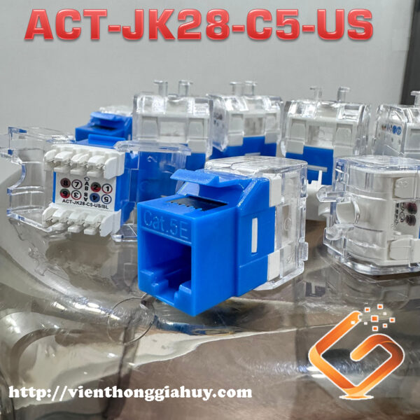 Nhân đấu nối RJ45 âm tường CAT5 UTP Shielded không chống nhiễu ACT-JK28-C5-US Ancomteck
