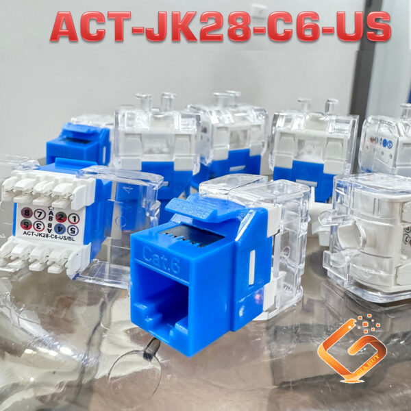 Nhân đấu nối RJ45 âm tường CAT6 UTP Shielded không chống nhiễu ACT-JK28-C6-US Ancomteck | Chính Hãng – Giá Tốt Nhất