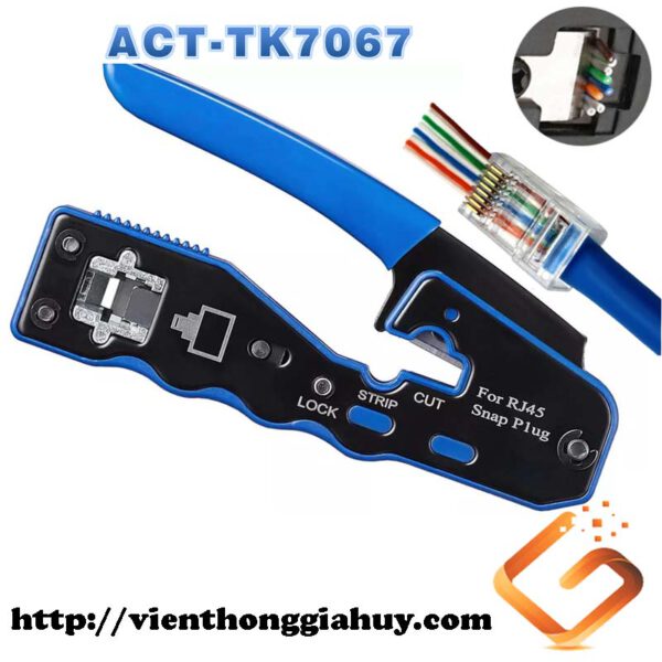 Kìm Bấm Hạt Mạng Xuyên Thấu RJ45 , ACT-TK7067 Ancomteck