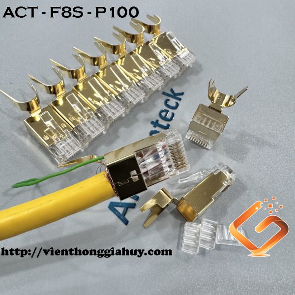 Đầu bấm mạng CAT8 chống nhiễu FTP, SFTP, SSTP ACT-F8S-P100