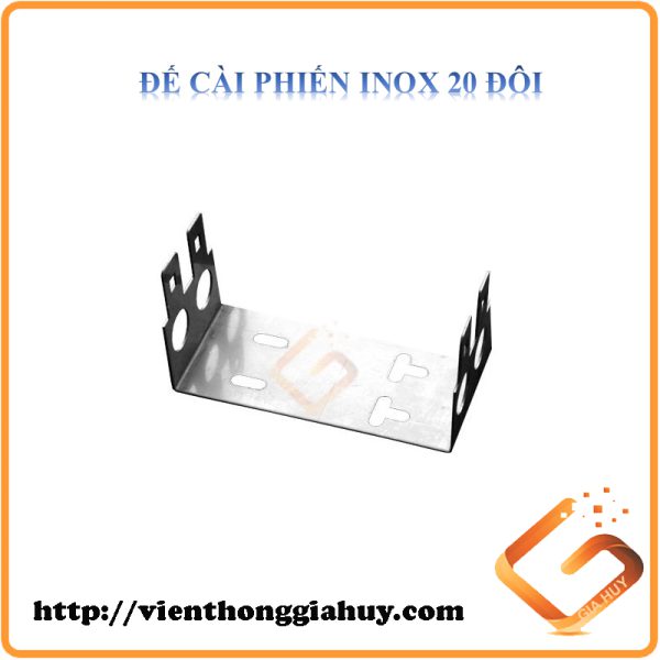 Đế cài, giá Inox gắn phiến – Block 2 phiến 20 đôi
