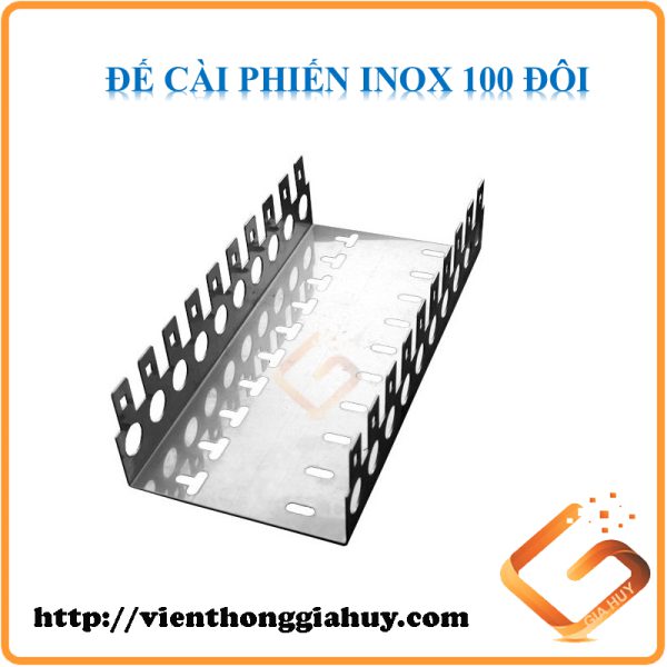 Đế cài, giá Inox gắn phiến – Block 10 phiến 100 đôi (10*10)
