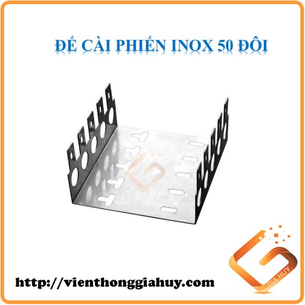 Đế cài, giá Inox gắn phiến – Block 5 phiến 50 đôi (10*5)