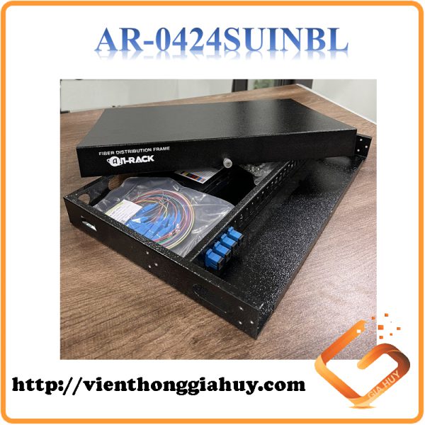 Hộp phối quang ODF 4FO lắp rack trong nhà chuẩn 19' AnRack : AR-0424SUINBL