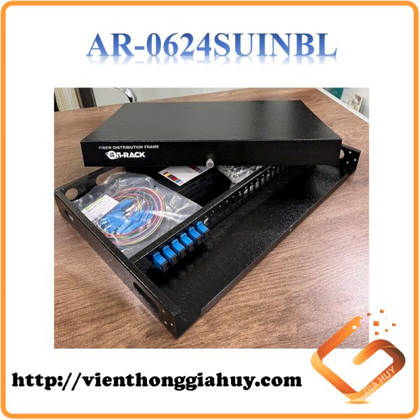 Hộp phối quang ODF 6FO lắp rack trong nhà chuẩn 19' AnRack : AR-0624SUINBL