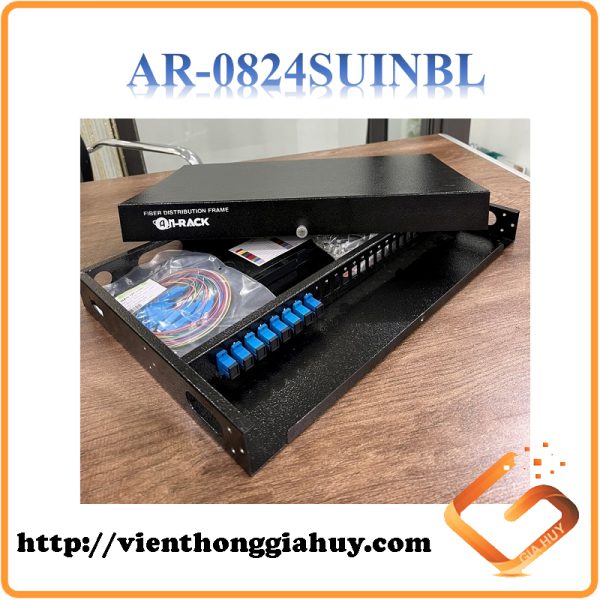 Hộp phối quang ODF 8FO lắp rack trong nhà chuẩn 19' AnRack : AR-0824SUINBL
