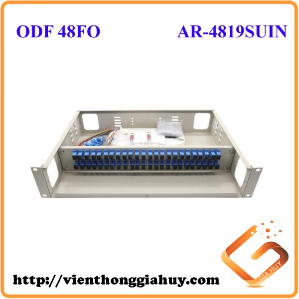 ODF 48 FO indoor đầy đủ phụ kiện chuẩn SC/UPC (nắp mở), mã AR-4819SUIN