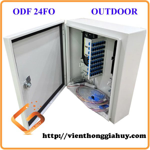 Hộp phối quang ODF 24FO ngoài trời đầy đủ phụ kiện