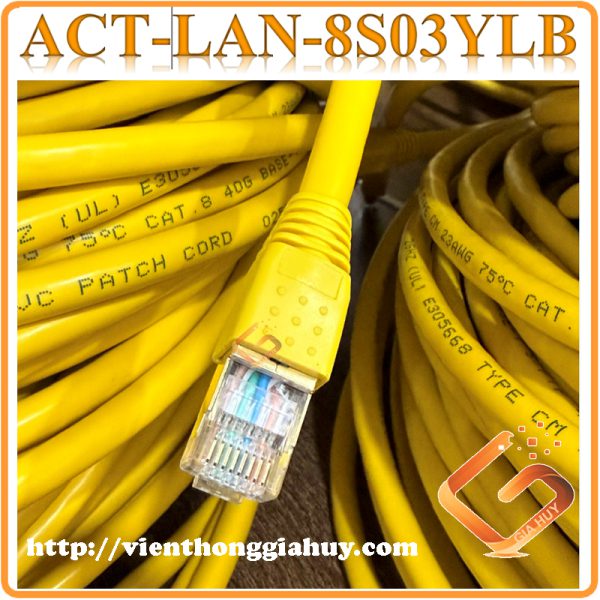 Dây nhảy mạng PATCH CORD CAT8 SSTP 3M ACT-LAN-8S03YLB ANCOMTECK