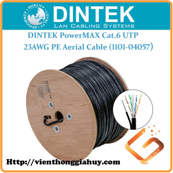 Cáp mạng DINTEK PowerMAX Cat.6 UTP 23AWG PE Aerial Cable (1101-04057)