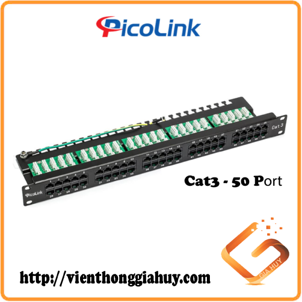 Patch Panel RJ11 Cat3 50port Chính hãng PicoLink PL-S1U50-C3U