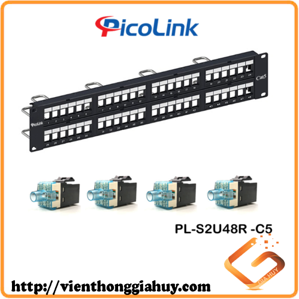 Patch Panel PicoLink CAT5 48 Port Chính Hãng P/N: PL-S2U48R -C5