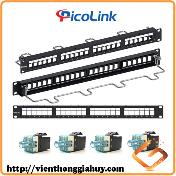 Patch Panel PicoLink CAT6 24 Port P/N: PL-S1U24X -C6