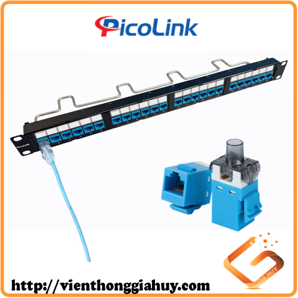 Patch Panel PicoLink CAT6 24 Port Chính Hãng P/N: PL-S1U24X -C6
