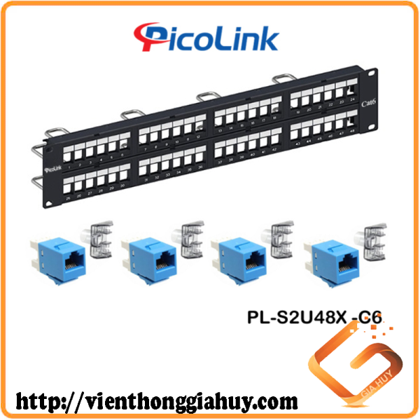 Patch Panel PicoLink CAT6 48 Port Chính Hãng P/N: PL-S2U48X -C6