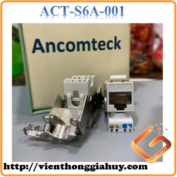 Ổ cắm RJ45 đa năng CAT6A FTP Shielded có chống nhiễu (100/1000) Ancomteck , mã ACT-S6A-001