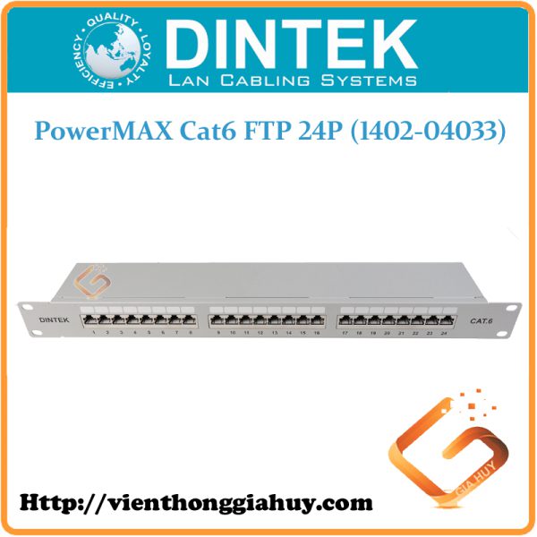 Patch Panel DINTEK PowerMAX Cat.6 FTP 24P 1U (1402-04033)
