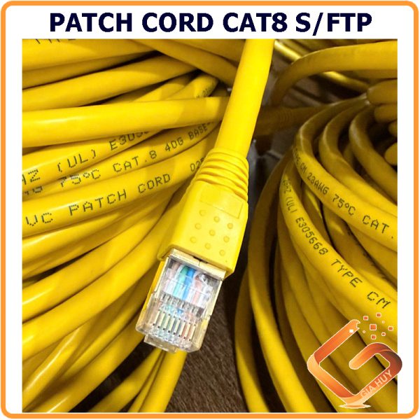 Dây nhảy mạng PATCH CORD CAT8 SSTP 15M-20M-25M-30M ACT-LAN-8S..YLB ANCOMTECK