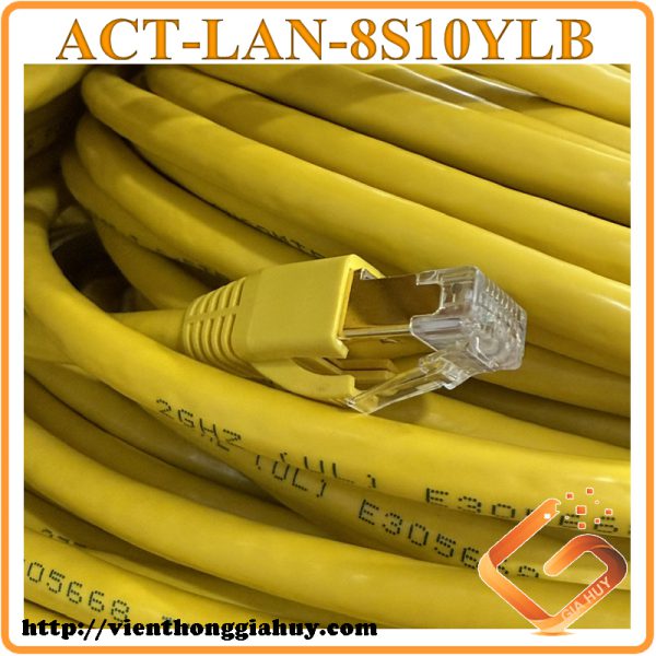 Dây nhảy mạng PATCH CORD CAT8 SSTP 10M ACT-LAN-8S10YLB ANCOMTECK