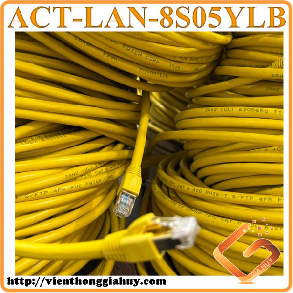 Dây nhảy mạng PATCH CORD CAT8 SSTP 05M ACT-LAN-8S05YLB ANCOMTECK