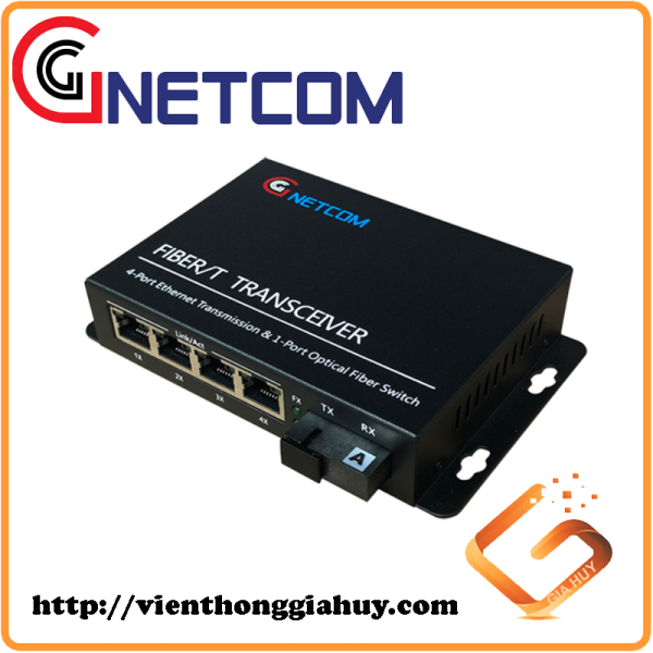 Converter quang Gnetcom 4 Cổng Ethernet 10/100/1000M I PN: GNC-2114S-20A