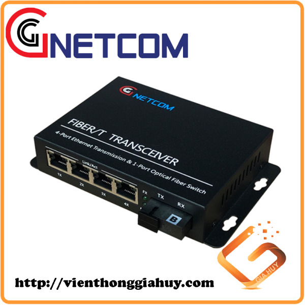 Converter quang Gnetcom 4 Cổng Ethernet 10/100/1000M I PN: GNC-2114S-20B