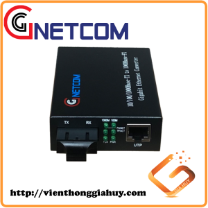 Bộ chuyển đổi quang điện 2 sợi GNETCOM 10/100/1000Mbps I PN: GNC-2211S-20