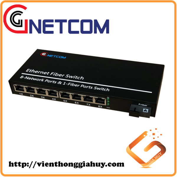 Bộ chuyển đổi quang điện POE GNC-6108FE-25A/B (8 POE + 1 fiber) 10/100Mbps