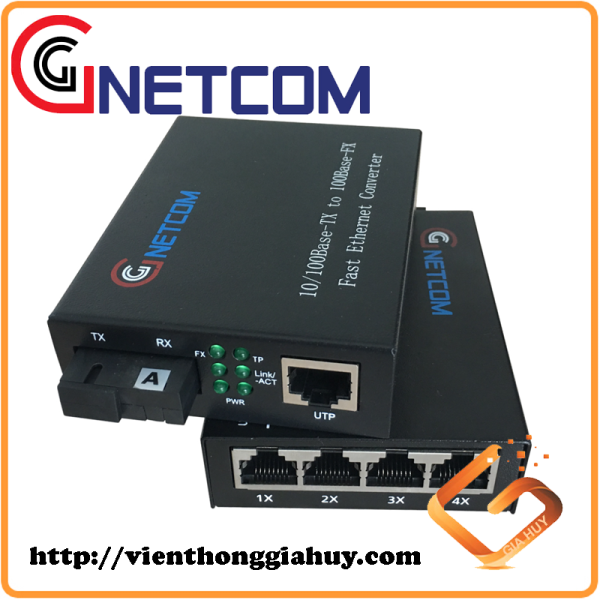 Bộ chuyển đổi quang điện GNETCOM 1 ra 4 LAN 10/100M