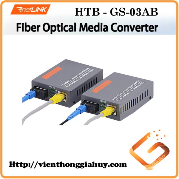HTB-GS-03-AB Bộ chuyển đổi quang điện Gigabit 10/100/1000M 1 sợi quang Converter NETLINK