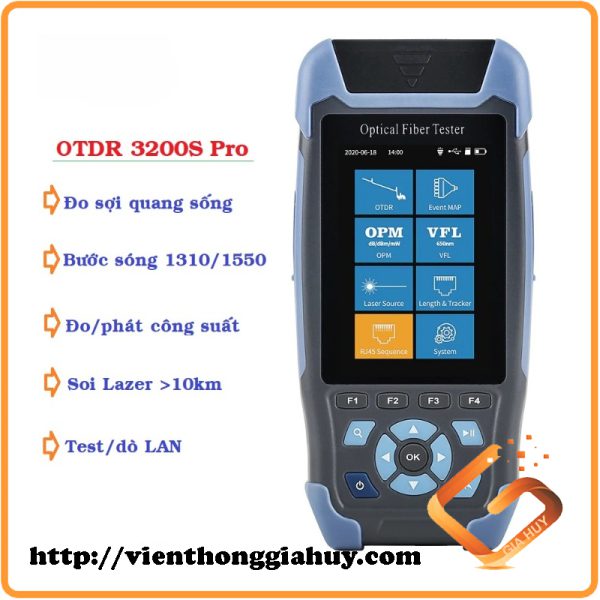 Máy đo điểm đứt cáp quang OTDR 3200S Pro bước sóng 1310/1550nm - Đo quang sống