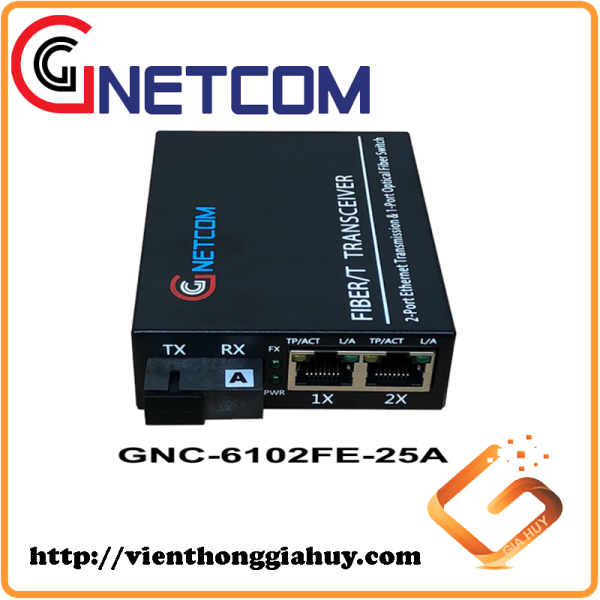Bộ chuyển đổi quang điện POE GNC-6102FE-25A/B (2 POE + 1 fiber) 10/100Mbps