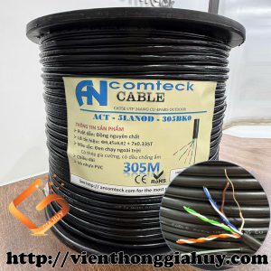 ACT-5LANOD-305BKO Cáp mạng CAT5e UTP đồng dầu chạy ngoài trời   có dây chịu lực gia cường   Outdoor