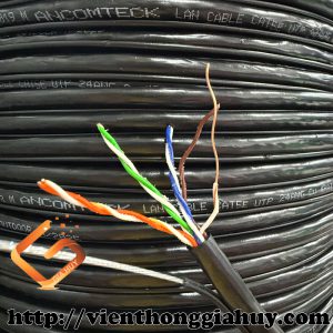 ACT-5LANOD-305BKO Cáp mạng CAT5e UTP đồng dầu chạy ngoài trời   có dây chịu lực gia cường   Outdoor