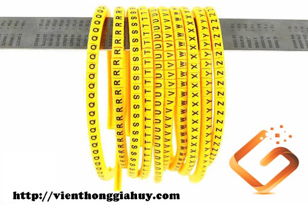 Vòng đánh dấu dây mạng bằng chữ (A-Z) loại cao su