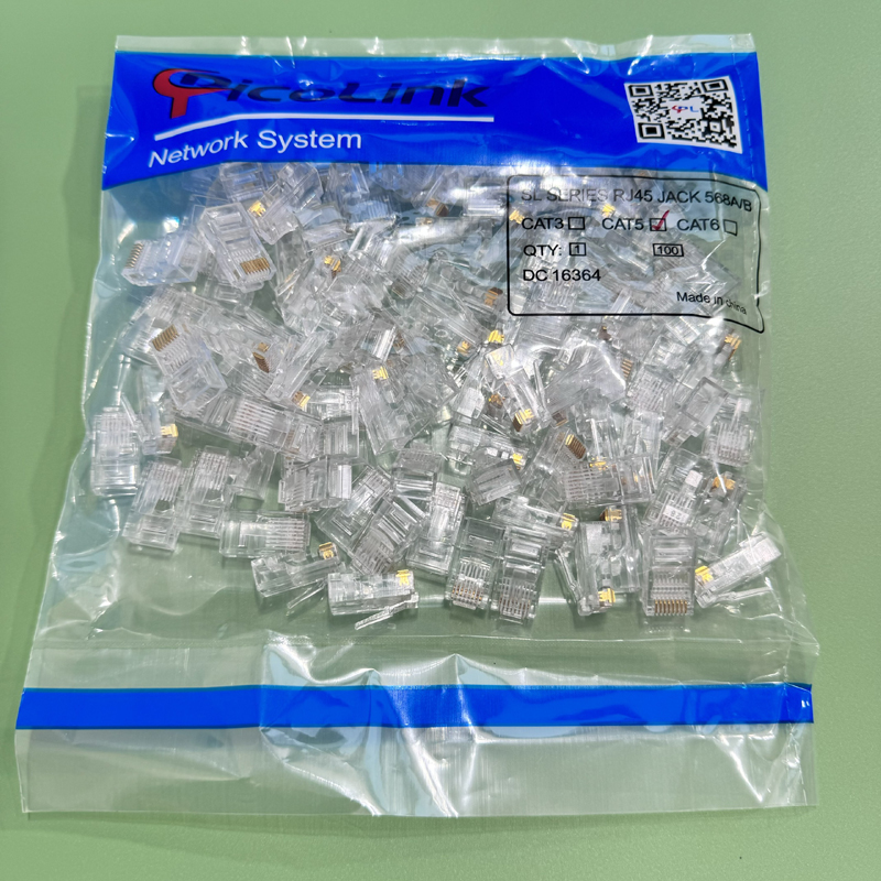 PicoLink PL-19305 Hạt mạng Cat5, Đầu Bấm Mạng RJ45 Cat5 chuẩn đồng - Ảnh 3